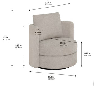 Davos Fabric 2PK Chair Gray
