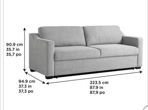 Aspen Fabric Convertible Sleeper Sofa
