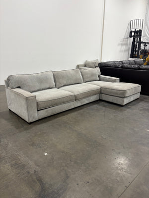 Gray PLUSH Chaise Sectional