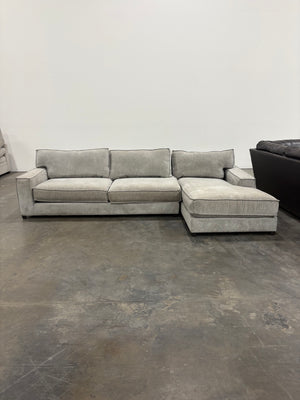 Gray PLUSH Chaise Sectional