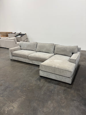Gray PLUSH Chaise Sectional
