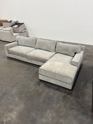 Gray PLUSH Chaise Sectional