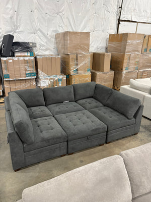 Tisdale 6 Piece Sectional Gray