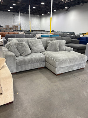 PLUSH Gray Chaise Sectional