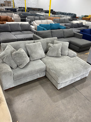 PLUSH Gray Chaise Sectional
