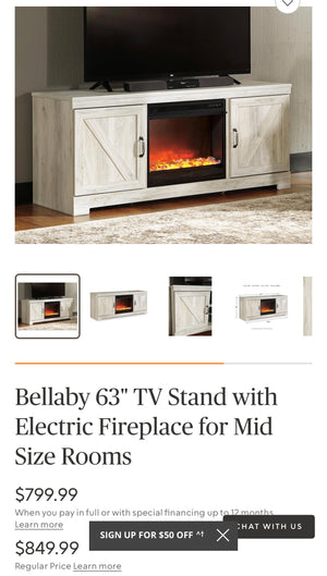 Electric Fireplace Console