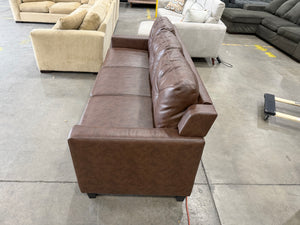 Brown Faux Leather Sofa