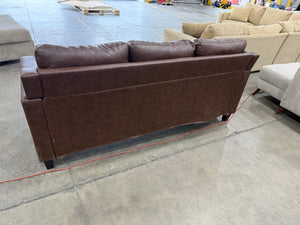 Brown Faux Leather Sofa