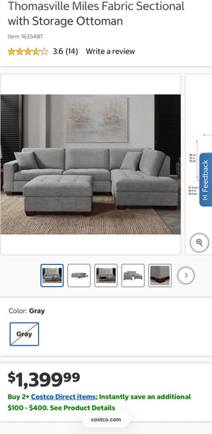 Miles Fabric Power Sectional