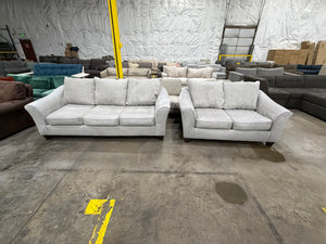 Grey Sofa and Loveseat Set