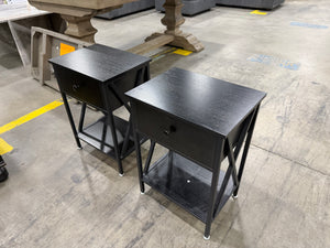 Black Side Table Set