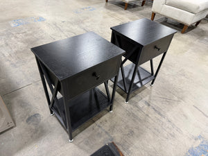 Black Side Table Set