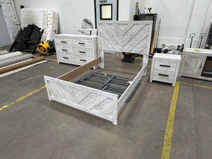 White Bedroom Set (Full Bed-frame, Dresser and Nightstand)