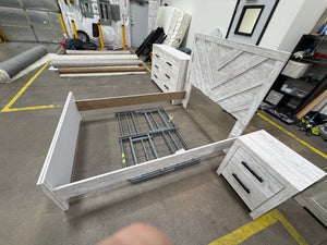 White Bedroom Set (Full Bed-frame, Dresser and Nightstand)