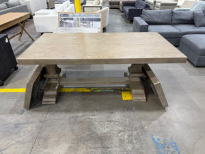 Wood Dining Table with 2 Leaf Extensions