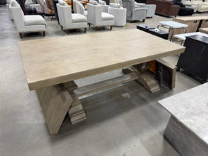 Wood Dining Table with 2 Leaf Extensions