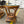 Wicker Wood Coffee Table Set with Glass Top