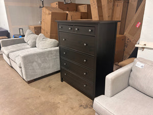 6-Drawer Black Dresser