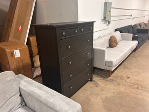 6-Drawer Black Dresser