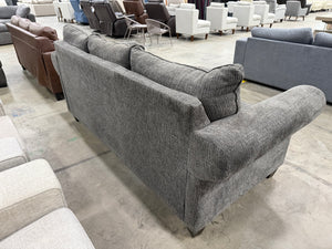 Charcoal Sofa with Studded Arms