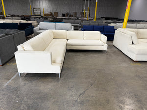 White sectional sofa