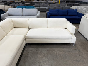 White sectional sofa