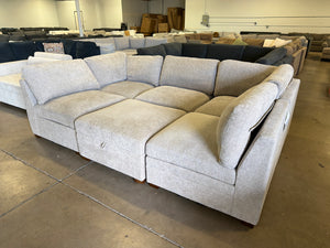Tisdale 6-Piece Fabric Sectional - Taupe