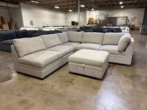 Tisdale 6-Piece Fabric Sectional - Taupe