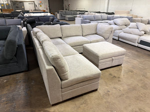 Tisdale 6-Piece Fabric Sectional - Taupe