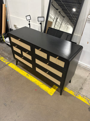 Black Sideboard w/ woven accents