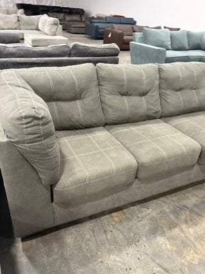 Gray ASHLEY Chaise Sectional w/ Stitching