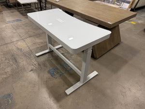 White Adjustable Height Desk