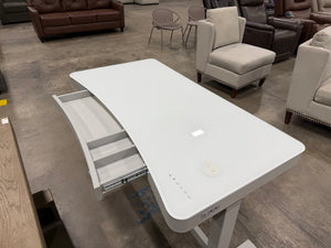 White Adjustable Height Desk