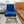 Modern Royal Blue Velvet Accent Chair with Gold Legs