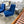 Modern Royal Blue Velvet Accent Chair with Gold Legs