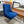Modern Royal Blue Velvet Accent Chair with Gold Legs