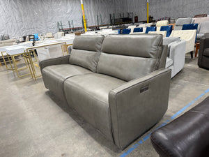 Henredon Keira Leather Power Reclining Sofa with Power Headrests