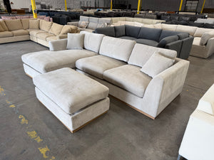 Henredon Caley Reversible Sofa Chaise with Ottoman