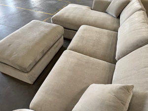 Henredon Caley Reversible Sofa Chaise with Ottoman
