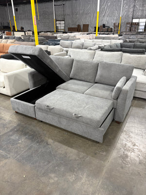 Luke Sofa Chaise - Gray