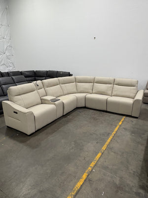Monica Leather Power Sectional