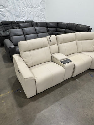 Monica Leather Power Sectional