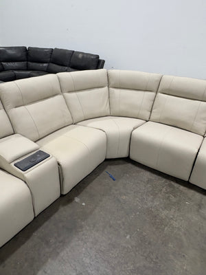 Monica Leather Power Sectional
