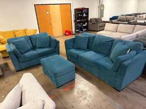 Teal Sleeper Sofa & Loveseat Set