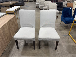 Upholstered Dining Chairs with Dark Wood Legs Set