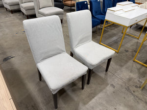 Upholstered Dining Chairs with Dark Wood Legs Set