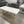 Modern White Bouclé Bench with Gold Geometric Legs