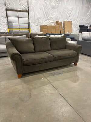 Dark Gray Roll Arm Sofa