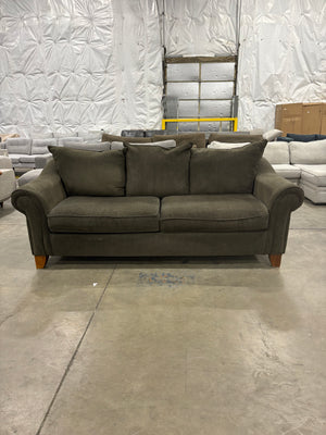Dark Gray Roll Arm Sofa