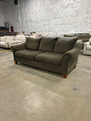 Dark Gray Roll Arm Sofa